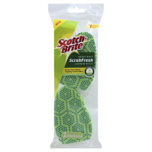 Scotch Brite ScrubFresh Dishwand Refills, Heavy Duty - 2 refills