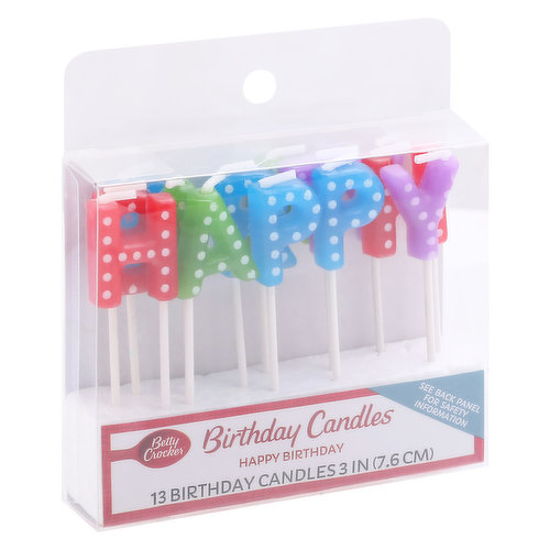 Betty Crocker Birthday Candles, Happy Birthday, 3 Inch