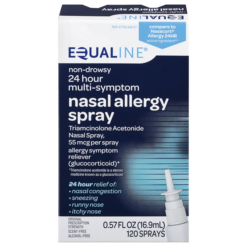 Equaline Nasal Allergy Spray, Non-Drowsy, 24 hour, Multi-Symptom