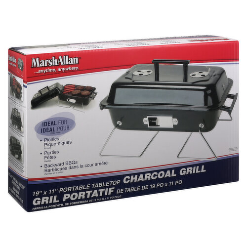 MARSHALLAN Grill, Charcoal, Portable Tabletop