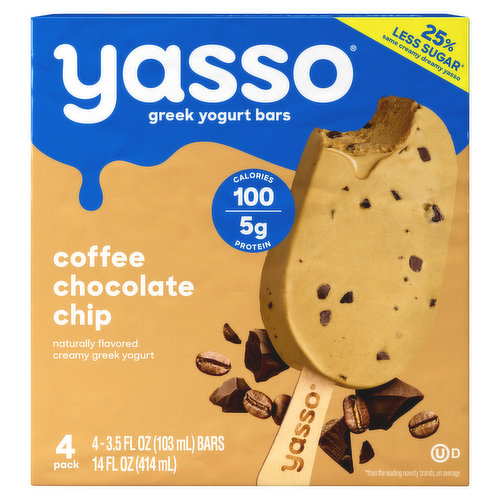 Yasso Yogurt Bar, Greek, Coffee Chocolate Chip