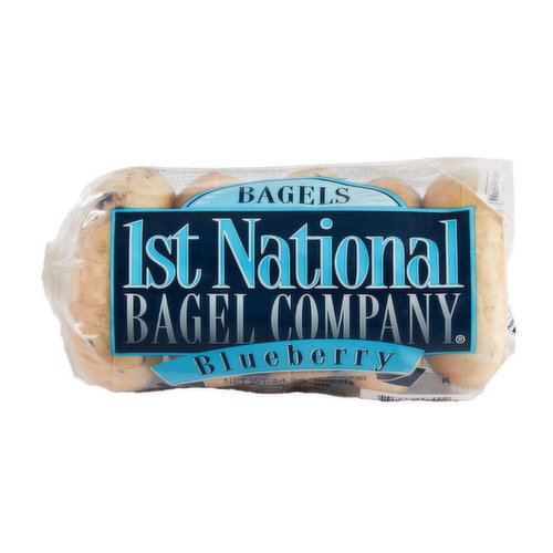 1st National Bagel Company Blueberry Bagels