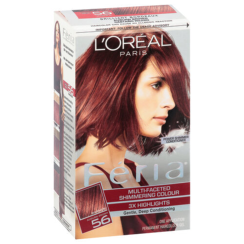 Feria Permanent Haicolour Gel, Auburn Brown 56