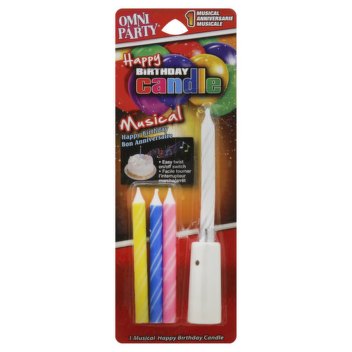 Omni Party Happy Birthday Candle, Musical