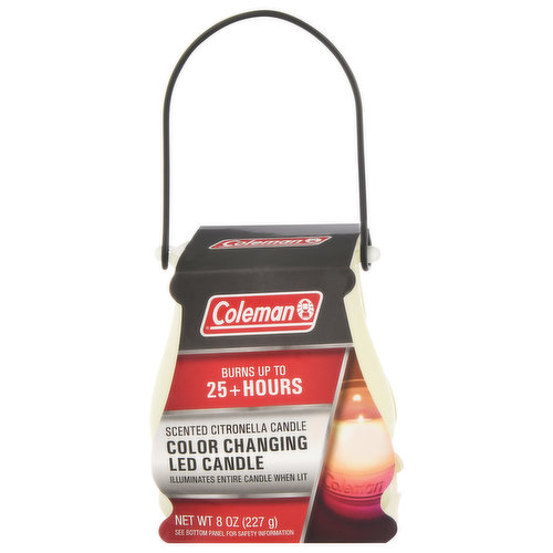 Coleman LED Candle, Color Changing, Scented Citronella