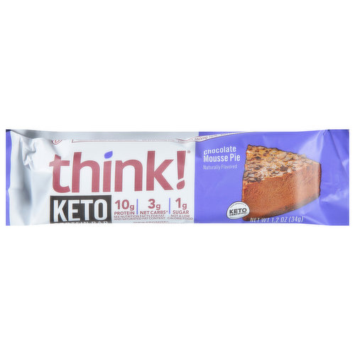 Think! Protein Bar, Keto, Chocolate Mousse Pie