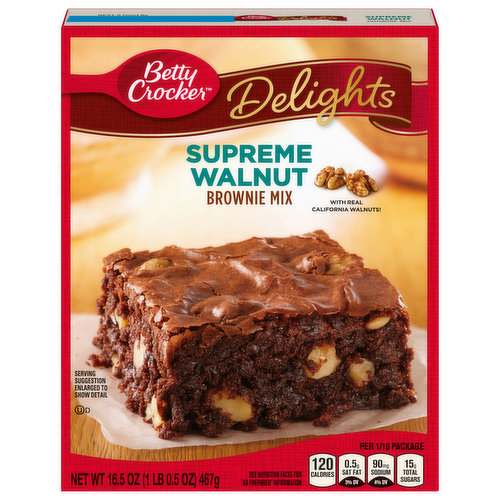 Betty Crocker Delights Brownie Mix, Supreme Walnut