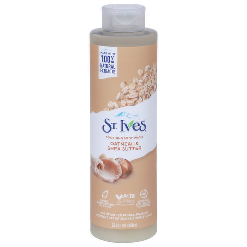 St. Ives Body Wash, Soothing, Oatmeal & Shea Butter