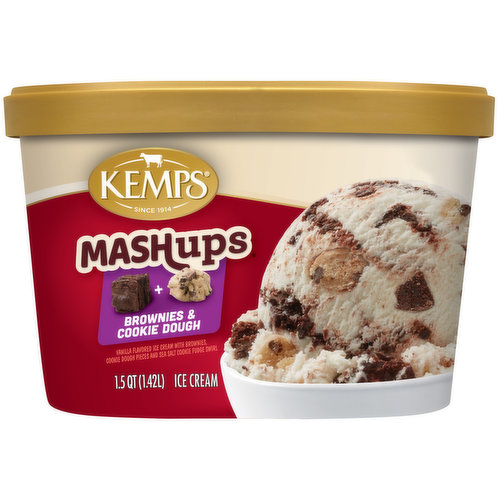 Kemps MashUps Brownies & Cookie Dough Ice Cream