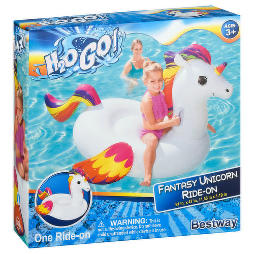 H2OGo! Ride-On Float, Fantasy Unicorn