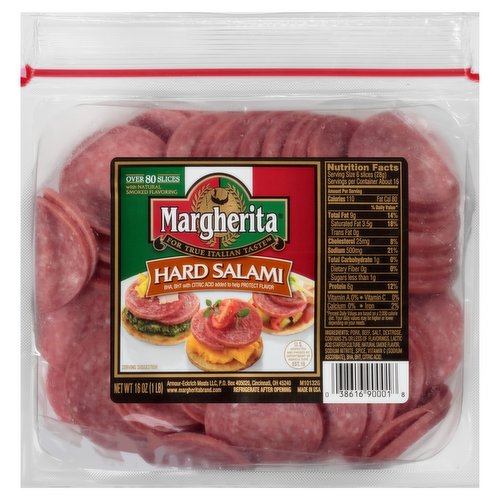 Margherita Pre-Sliced Hard Salami Slices