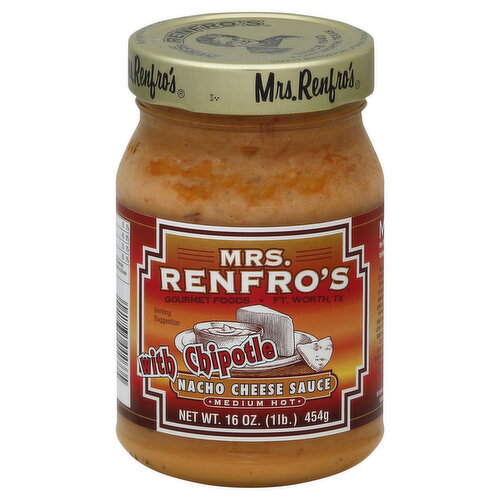 Mrs. Renfro's Nacho Cheese Sauce, with Chipotle, Medium Hot