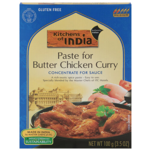 Kitchens of India Paste For Butter Chicken Curry, Medium, Authentic Indian