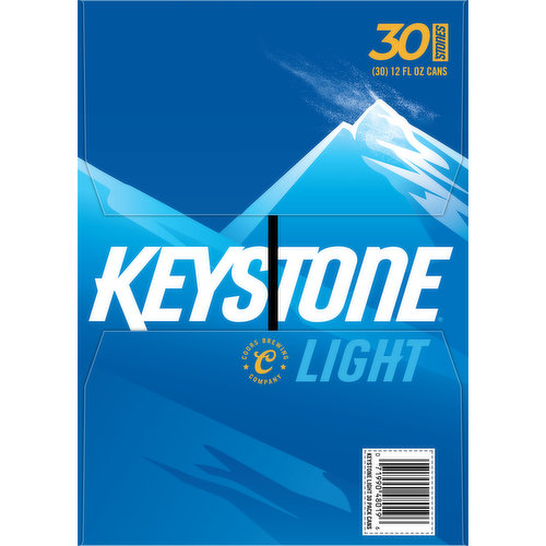 Keystone Light Lager Beer, 30 Pack, 12 fl oz Cans, 4.1% ABV