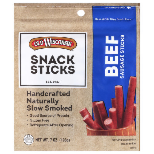 Old Wisconsin Snack Sticks, Beef