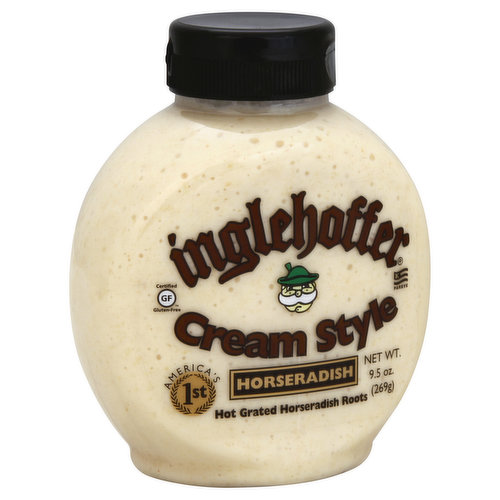 Hot grated horseradish roots. Certified Gluten-free. America’s 1st creamy horseradish. Family owned since 1929. Facebook: beaverfoods.com.