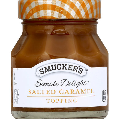 140 calories per 2 tbsp. Ice cream topping. www.smuckers.com. Call toll free with questions or comments: 1-888-550-9555.