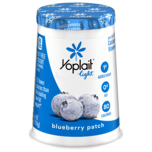 Yoplait Light Yogurt, Fat Free, Blueberry Patch