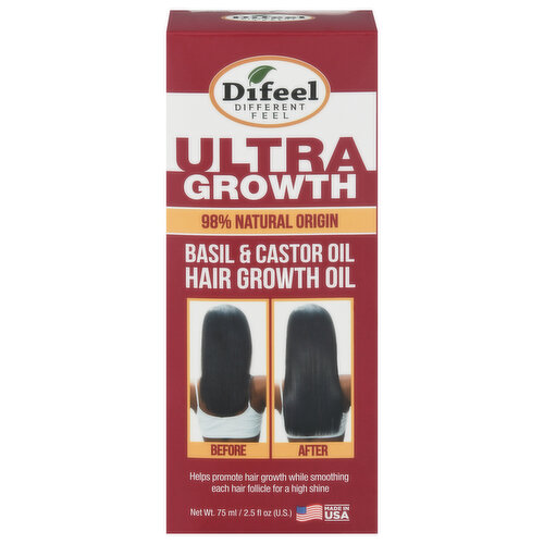 Difeel Ultra Growth Hair Growth Oil, Basil & Castor Oil