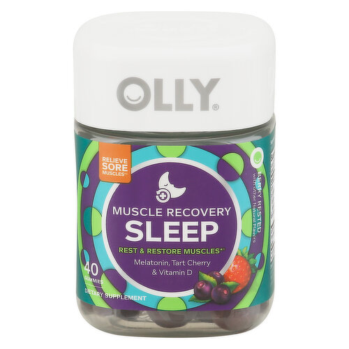 Olly Muscle Recovery Sleep, Gummies, Berry Rested