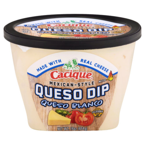 Gluten free. Made with real cheese. Real California milk. 1-2 min heat & eat. Our Queso dips are made with real ingredients! Bold & authentic flavor that you'll love dip after dip! Quality. Authentic. Integrity. Family. Since 1973. BPA free.