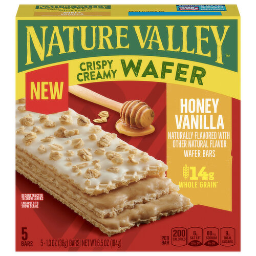 Nature Valley Wafer Bars, Crispy, Creamy, Honey Vanilla