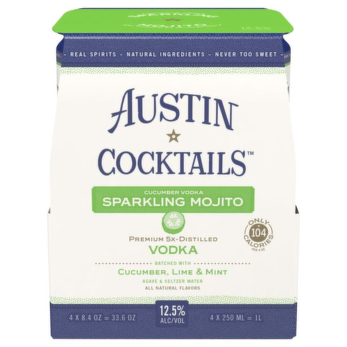 Austin Cocktails Vodka, Sparkling Mojito