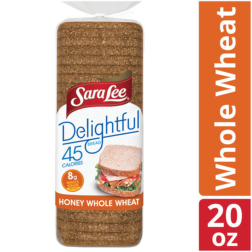 Sara Lee’s Delightful Honey Whole Wheat sliced bread offers a delectable, straight from bakery taste. The recipe is simply delicious and made with whole grains and fiber for a taste that everyone loves.