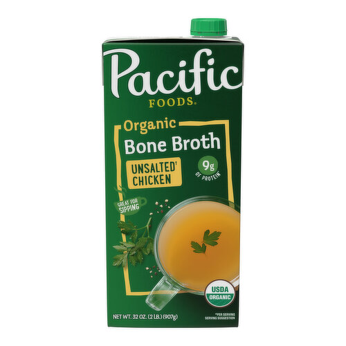 Pacific Foods Organic Unsalted Chicken Bone Broth