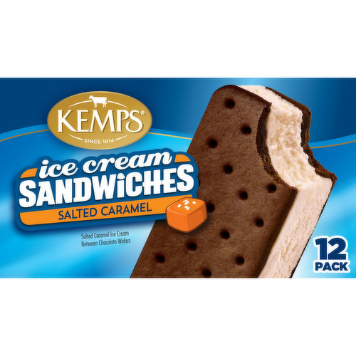 Kemps Ice Cream Sandwiches, Salted Caramel