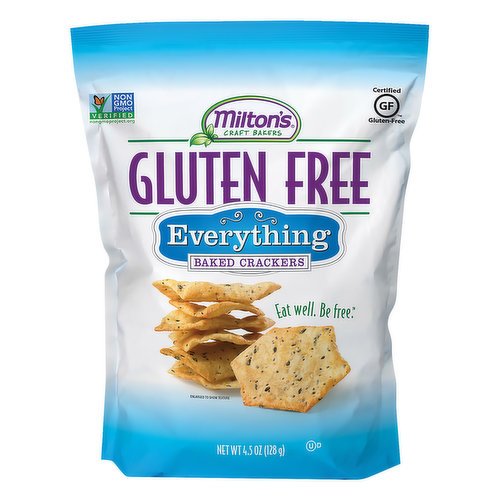 Miltons Baked Crackers, Everything, Gluten Free,