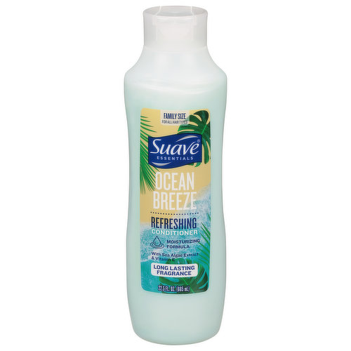 Suave Essentials Conditioner, Refreshing, Ocean Breeze, Family Size