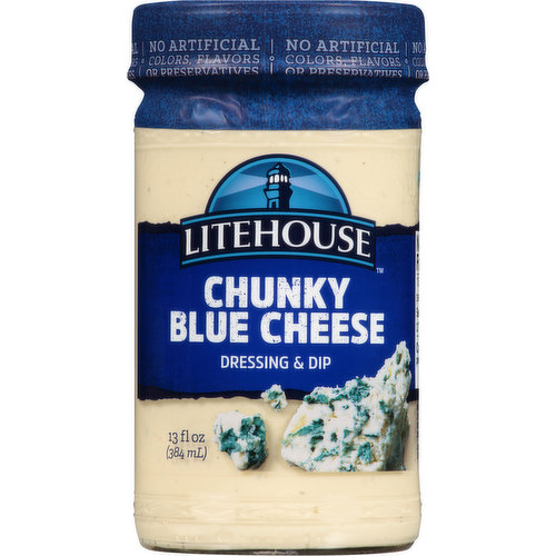 No artificial colors, flavors or preservatives. Gluten free. No high fructose corn syrup. 100% employee owned crafted with care. Real ingredients. Because taste matters. Customer Satisfaction Guaranteed by: Litehouse, Inc. Sandpoint, Idaho 83864. litehousefoods.com. Dip, spread & more endless options at litehousefoods.com.