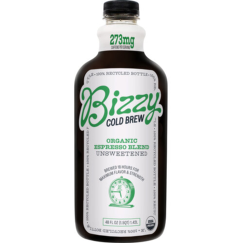 Bizzy Coffee, Organic, Espresso Blend, Cold Brew