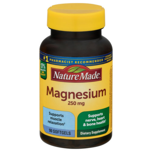 Nature Made Magnesium, 250 mg, Softgels