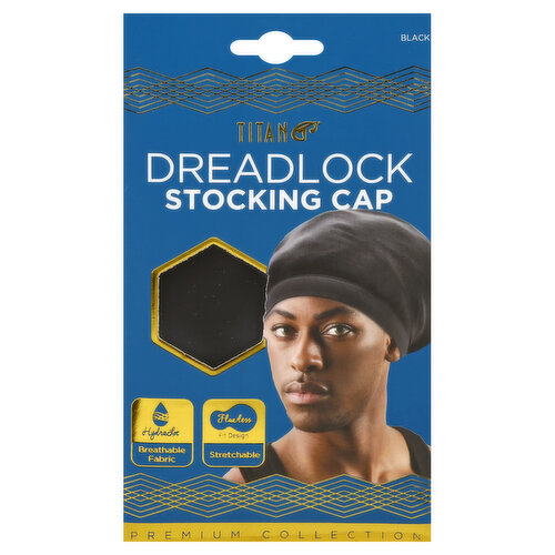 Titan Stocking Cap, Dreadlock, Black