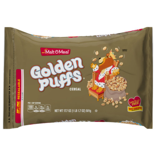 Malt O Meal Golden Puffs Cereal, Regular Size