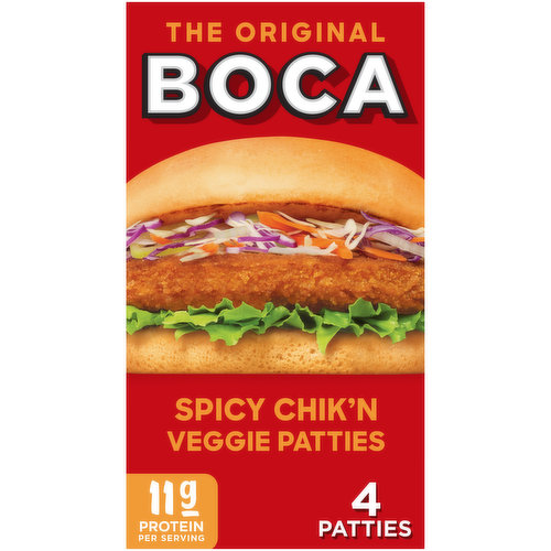 Boca Spicy Vegan Chik'n Veggie Patties