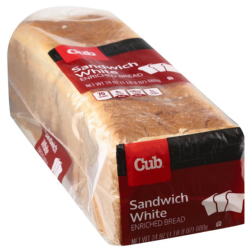Cub Bread, Sandwich White, Enriched
