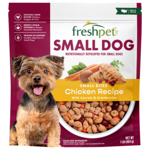 Freshpet Dog Food, Chicken Recipe, Bite-Size, Small Dog