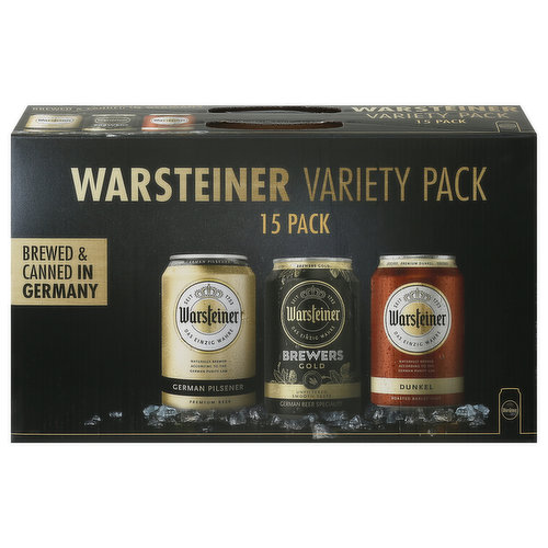 Warsteiner Beer, Variety Pack, 15 Pack