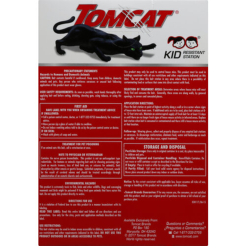 TOMCAT Child Resistant, Disposable Station Mouse Killer in the