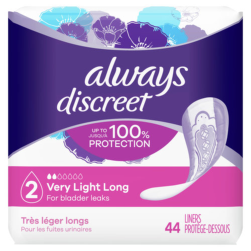 Incontinence products  Light bladder leak protection for adults