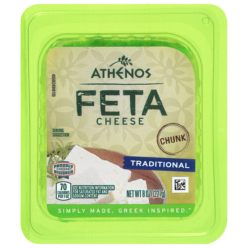 Athenos Cheese, Feta, Traditional, Chunk
