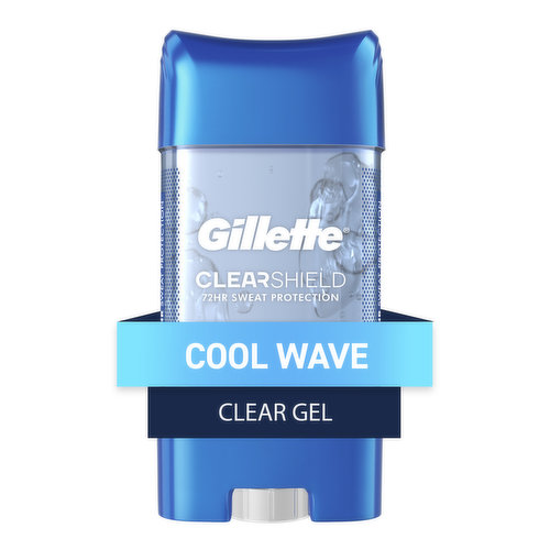 Gillette Antiperspirant and Deodorant for Men, Clear Gel, Cool Wave, 3.8oz