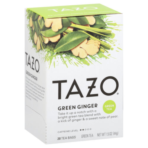 Tazo Green Tea, Green Ginger, Bags