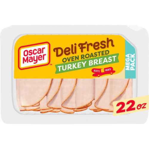 Oscar Mayer Deli Fresh Oven Roasted Turkey Breast Sliced Lunch Meat Mega Pack