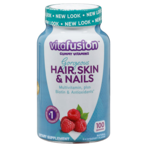 Vitafusion Gummy Vitamins, Gorgeous Hair, Skin & Nails, Raspberry Flavor