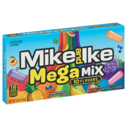 Mike and Ike Candy, Mega Mix, 10 Flavors