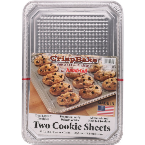 Handi-foil® CrispBake® Cookie Sheet - Silver, 2 pk / 15.1 x 10.3 in - Kroger